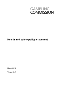 Health and safety statement