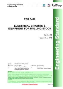 ESR 0420 - Electrical circuits and equipment for rolling stock