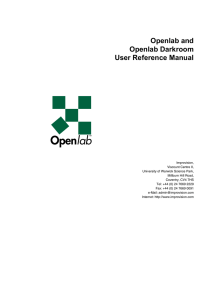 Openlab User Guide