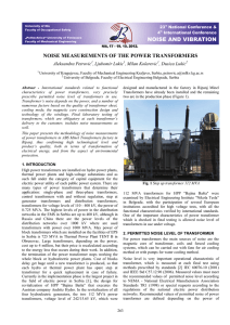 noise measurements of the power transformers