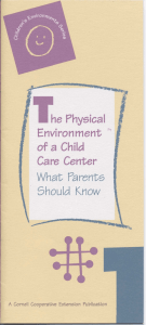 The Physical Environment of a Child Care Center