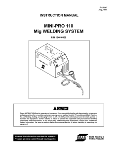 MINI-PRO 110 Mig WELDING SYSTEM