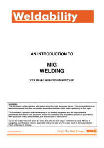 mig welding - Weldability | Sif