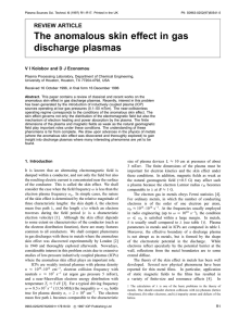 The anomalous skin effect in gas discharge plasmas