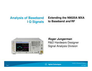 Analysis of Baseband IQ Signals