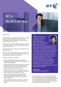 BT in North East Asia