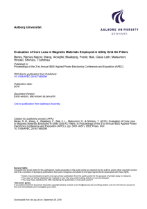 Evaluation of Core Loss in Magnetic Materials - VBN