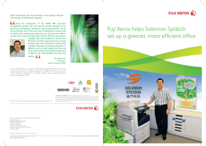 Fuji Xerox helps Solomon Systech set up a greener, more efficient