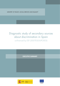 Diagnostic study of secondary sources about discrimination in Spain