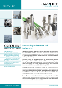 Industrial speed sensors and tachometers GREEN LINE