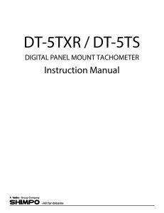 DT-5TXR / DT-5TS - NIDEC-SHIMPO AMERICA CORPORATION