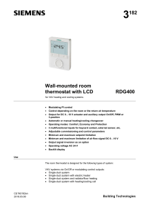 RDU340 Room temperature controllers