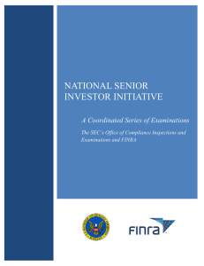 SEC FINRA National Senior Investor Initiative Report