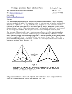 Cutting a geometric figure into two Pieces