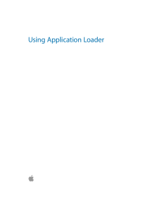Using Application Loader - iTunes Connect