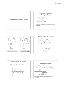 Properties of electrical signals Effective Current