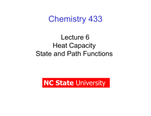 Heat Capacity - NC State University