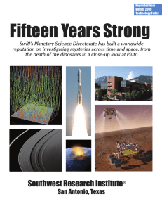 Fifteen Years Strong - Southwest Research Institute