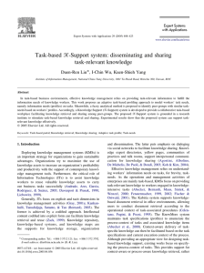Task-based K-Support system: disseminating and sharing task