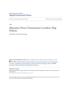 Alternative Power Transmission Corridors. Map Volume.