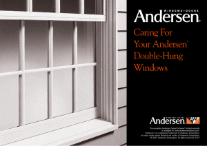 Caring For Your Andersen® Double-Hung