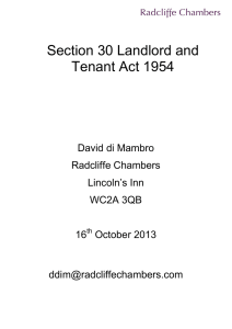 Section 30 Landlord and Tenant Act 1954