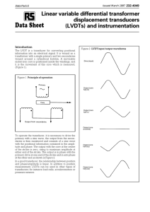 (LVDTs) and instrumentation