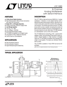 LTC1390 - 8-Channel Analog Multiplexer with Serial Interface