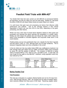 Feedlot Field Trials with MIN-AD