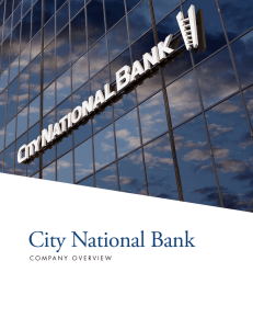 Company Overview - City National Bank