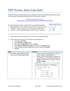 PDF Forms, Auto