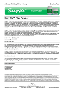 Easy-flo™ Flux Powder - Johnson Matthey Metal Joining