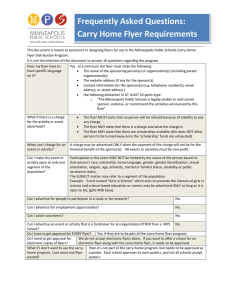 Frequently Asked Questions: Carry Home Flyer Requirements