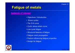 Fatigue of metals - Suranaree University of Technology