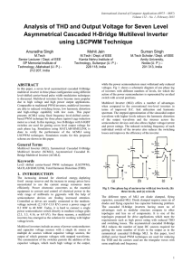 Analysis of THD and Output Voltage for Seven Level