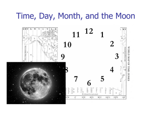 Time, Day, Month, and the Moon