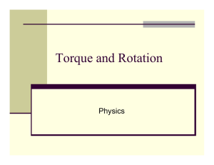 Torque and Rotation Physics