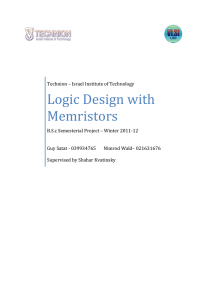 Logic Design with Memristors
