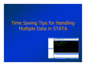 Time Saving Tips for Handling Multiple Data in STATA