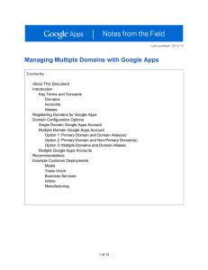 Managing Multiple Domains with Google Apps