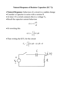 Natural Response of Resistor Capacitor (EC 7)) • Natural Response