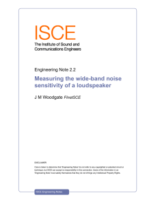 Measuring the wide-band noise sensitivity of a loudspeaker