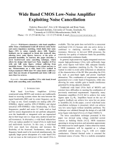 Wide Band CMOS Low-Noise Amplifier Exploiting Noise Cancellation