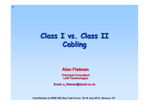 Class I vs. Class II Cabling