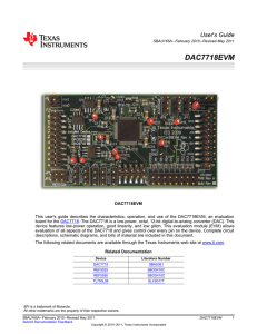 DAC7718EVM User Guide (Rev. A)