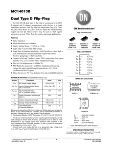 MC14013B - Dual Type D Flip-Flop