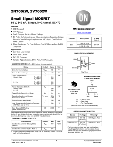 2N7002W - Small Signal MOSFET
