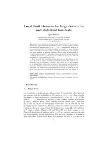 Local limit theorem for large deviations and statistical box