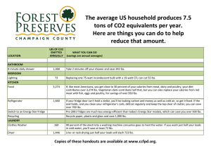 The average US household produces 7.5 tons of CO2 equivalents