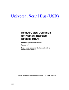 Device Class Definition for Human Interface Devices (HID)